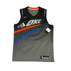 Kids Nike Oklahoma City OKC Thunder Blank Jersey Grey Size Youth Large 14-16